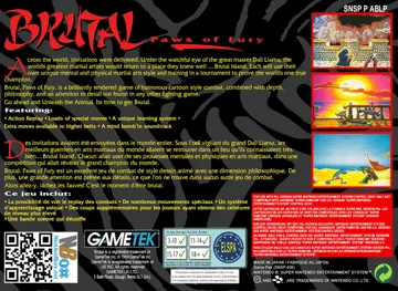 Brutal - Paws of Fury (Europe) (En,Fr,De) box cover back